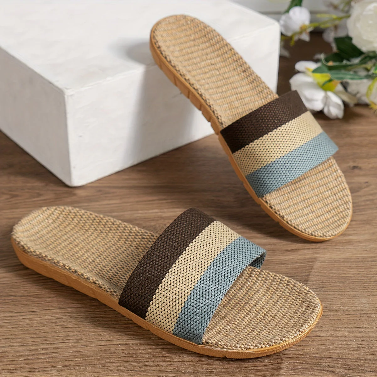 Damen Komfort-Sommerpantoletten im Casual Stil – Flache Slipper, Bequeme Hausschuhe, Offene Zehen - Image 18