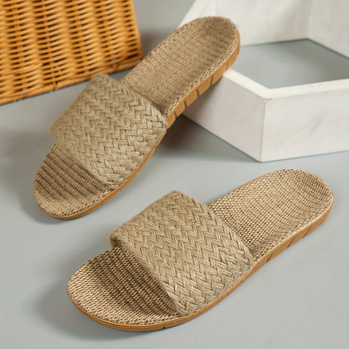 Damen Komfort-Sommerpantoletten im Casual Stil – Flache Slipper, Bequeme Hausschuhe, Offene Zehen - Image 4