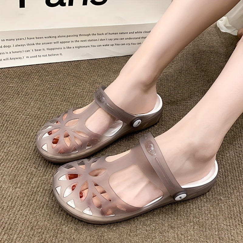 Damen Komfort-Sommersandalen mit Riemen – Alltag & Freizeit, Bequeme Plattform Clogs