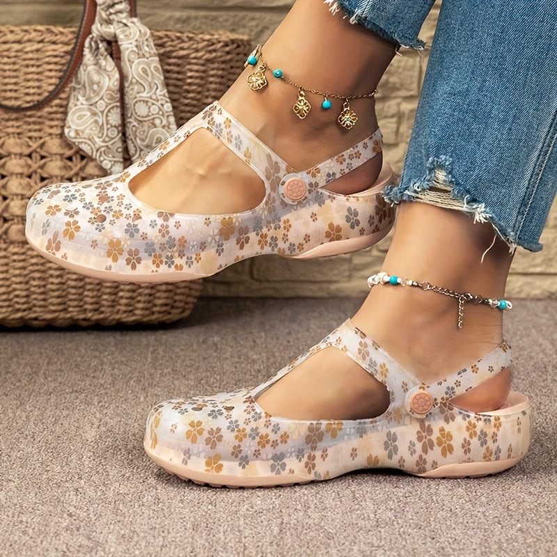 Damen Komfort-Sommerschuhe mit Blumenmuster – Bequeme Freizeit Mary Janes für Alltag und Urlaub - Image 3