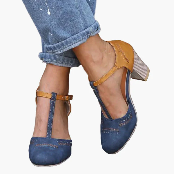 Damen Komfort-T-Strap Pumps mit Blockabsatz – Elegante Schuhe für Büro, Freizeit & festliche Anlässe - Image 5
