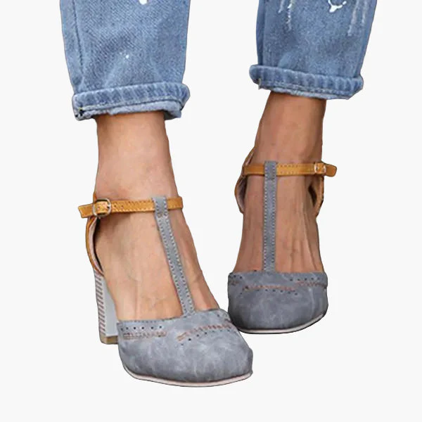 Damen Komfort-T-Strap Pumps mit Blockabsatz – Elegante Schuhe für Büro, Freizeit & festliche Anlässe - Image 6
