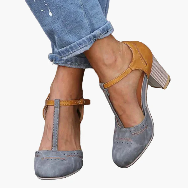Damen Komfort-T-Strap Pumps mit Blockabsatz – Elegante Schuhe für Büro, Freizeit & festliche Anlässe - Image 7