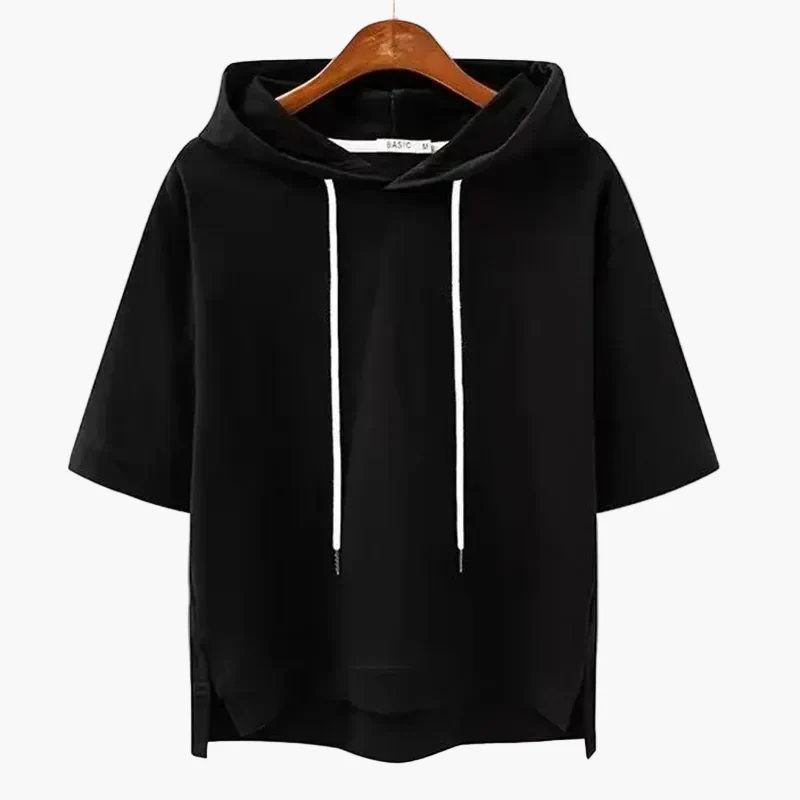 Damen Kurzarm Hoodie Streetstyle – Lässiger Kapuzenpullover für Alltag & Freizeit - Image 3