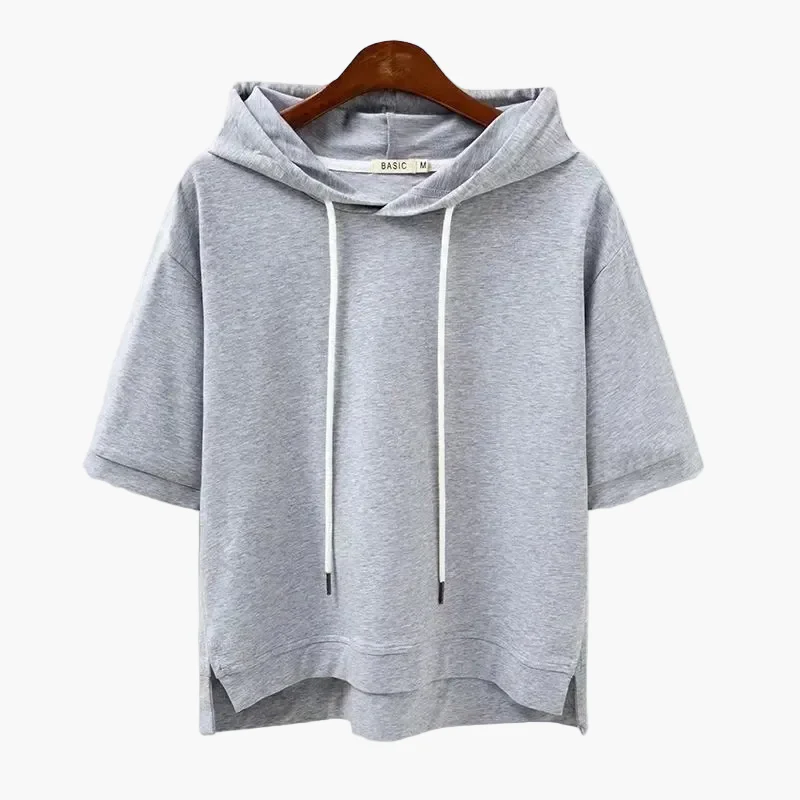 Damen Kurzarm Hoodie Streetstyle – Lässiger Kapuzenpullover für Alltag & Freizeit - Image 4