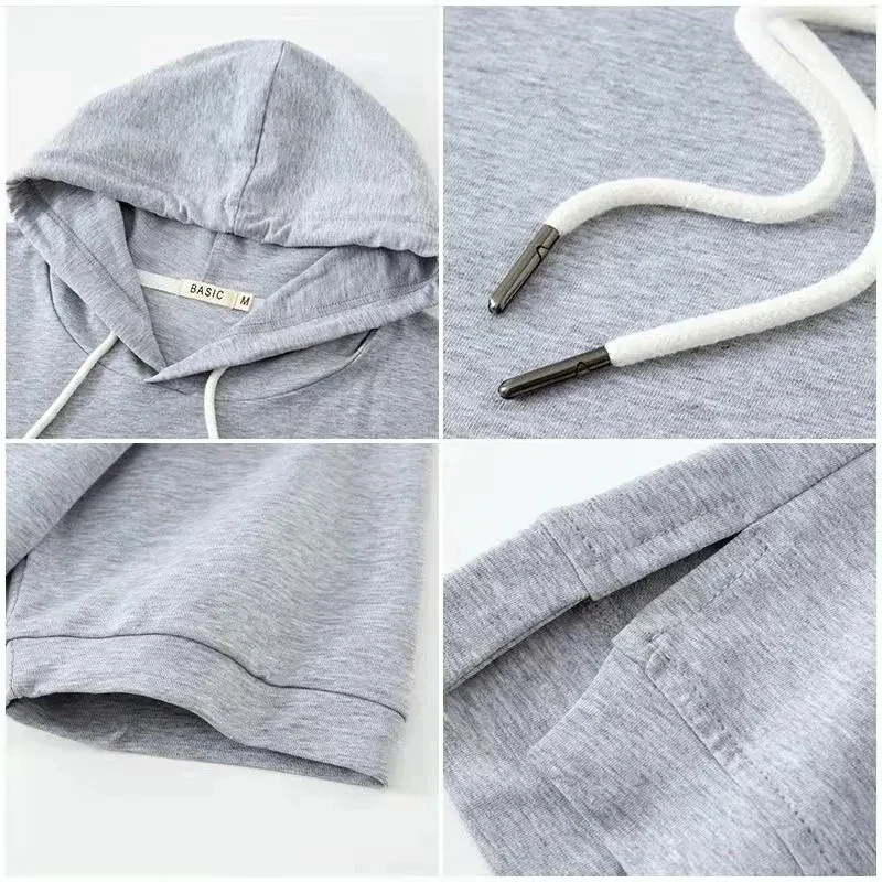 Damen Kurzarm Hoodie Streetstyle – Lässiger Kapuzenpullover für Alltag & Freizeit - Image 5