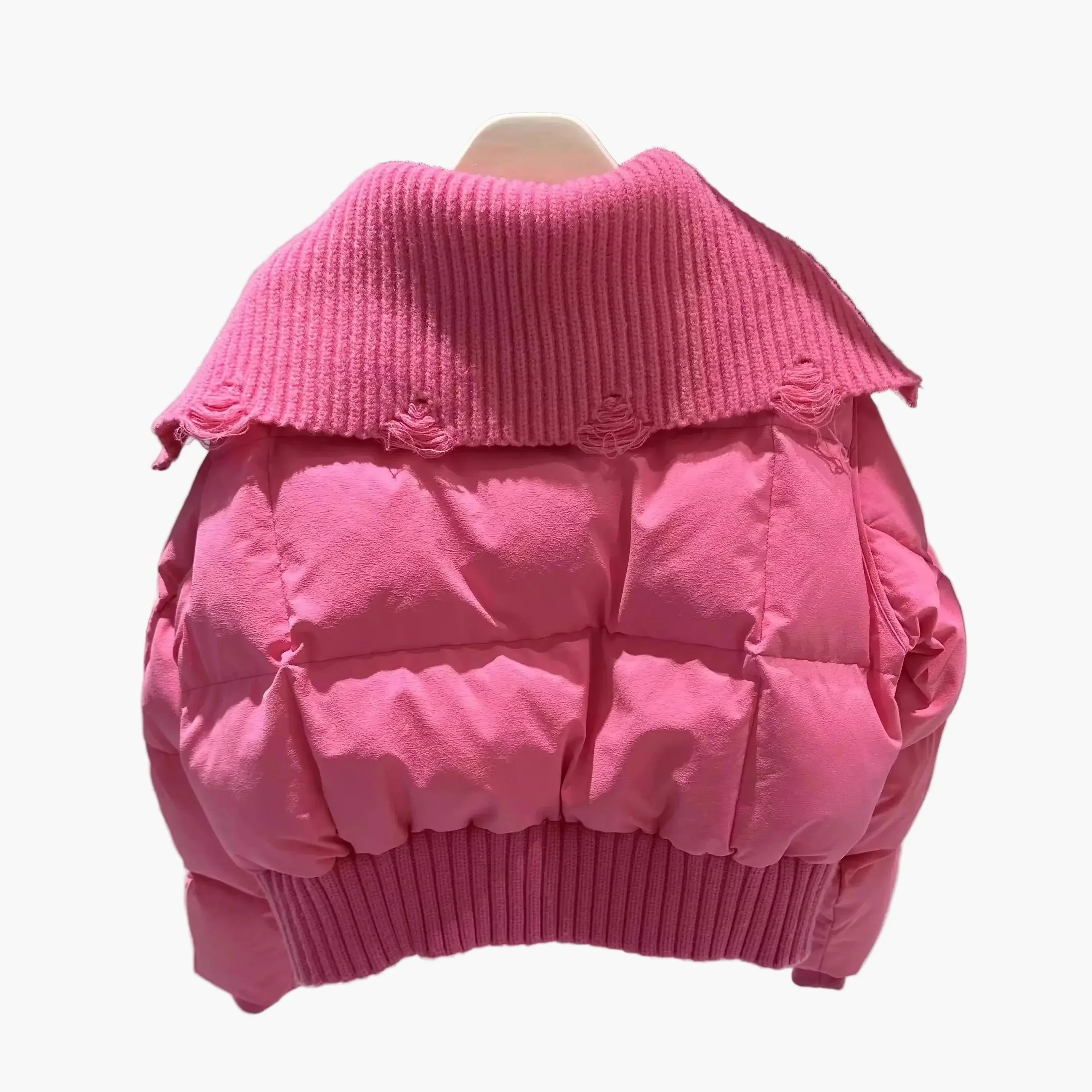 Damen Kurze Steppjacke mit großem Kragen – Modische Winterjacke für Alltag und Freizeit - Image 3