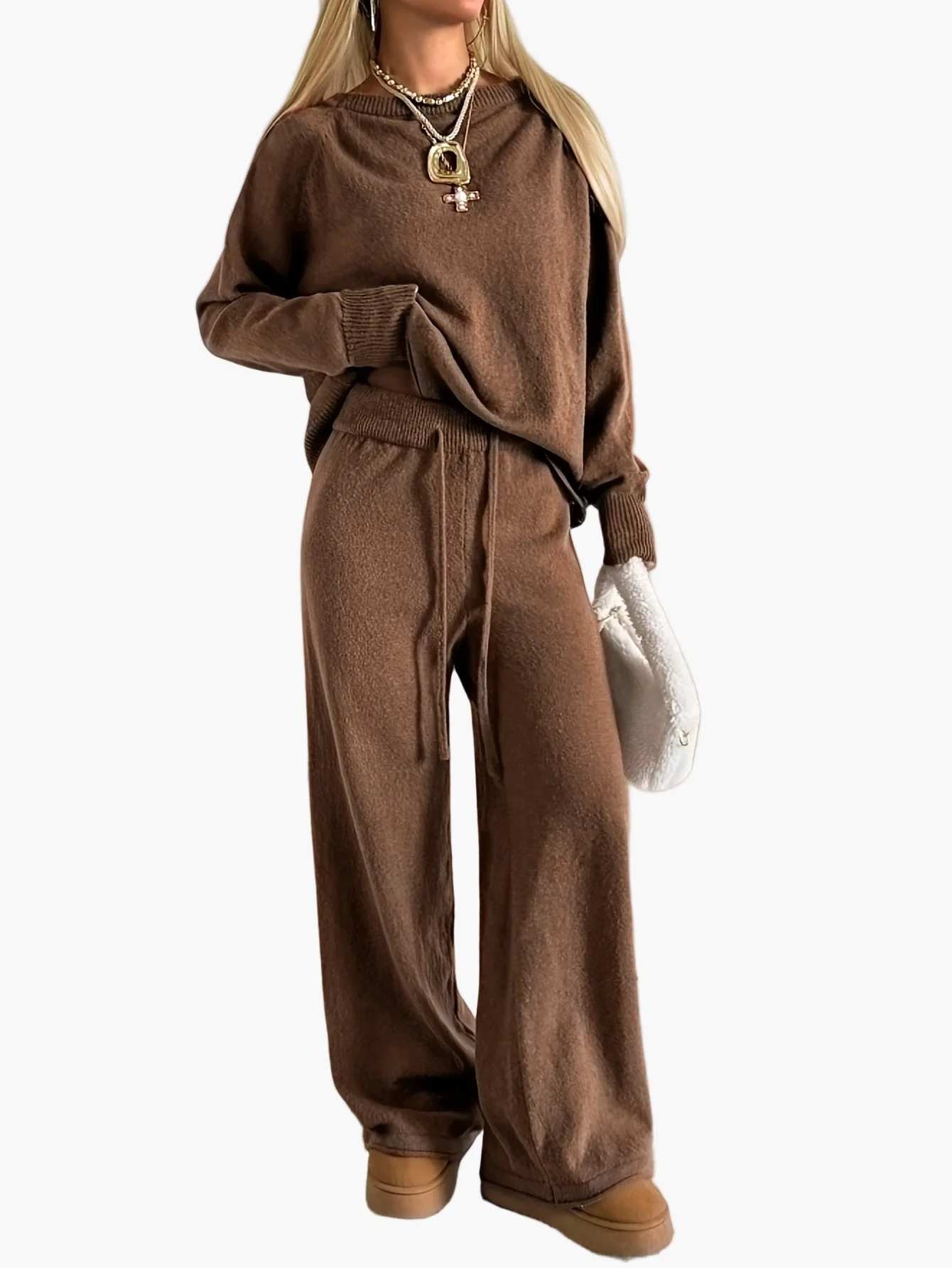 Damen Loungewear Set – Bequemer Freizeit Zweiteiler für Herbst & Winter, Casual Style - Image 4