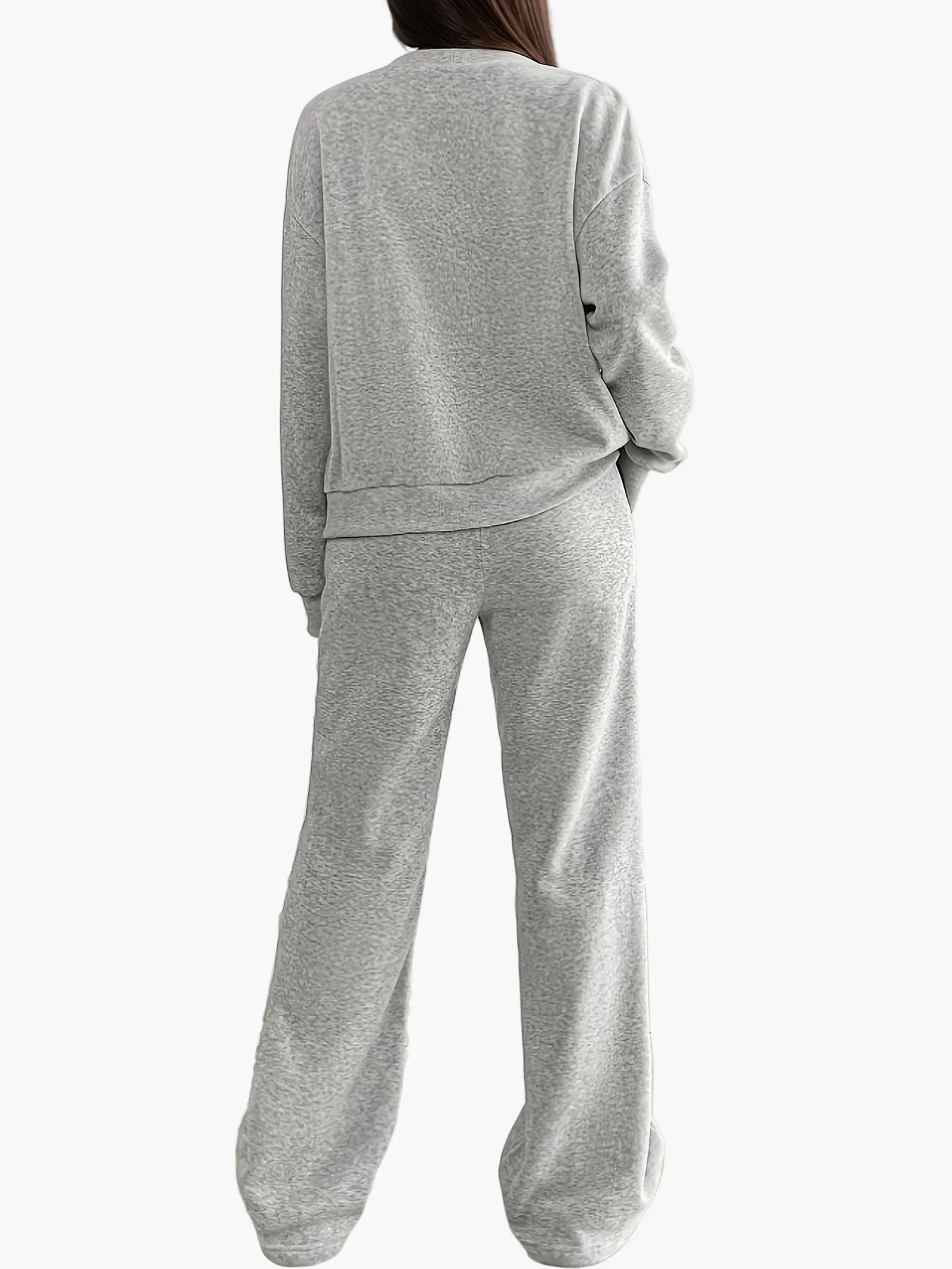 Damen Loungewear Set – Bequemer Freizeitanzug mit Knopfleiste für Zuhause und Alltag - Image 3