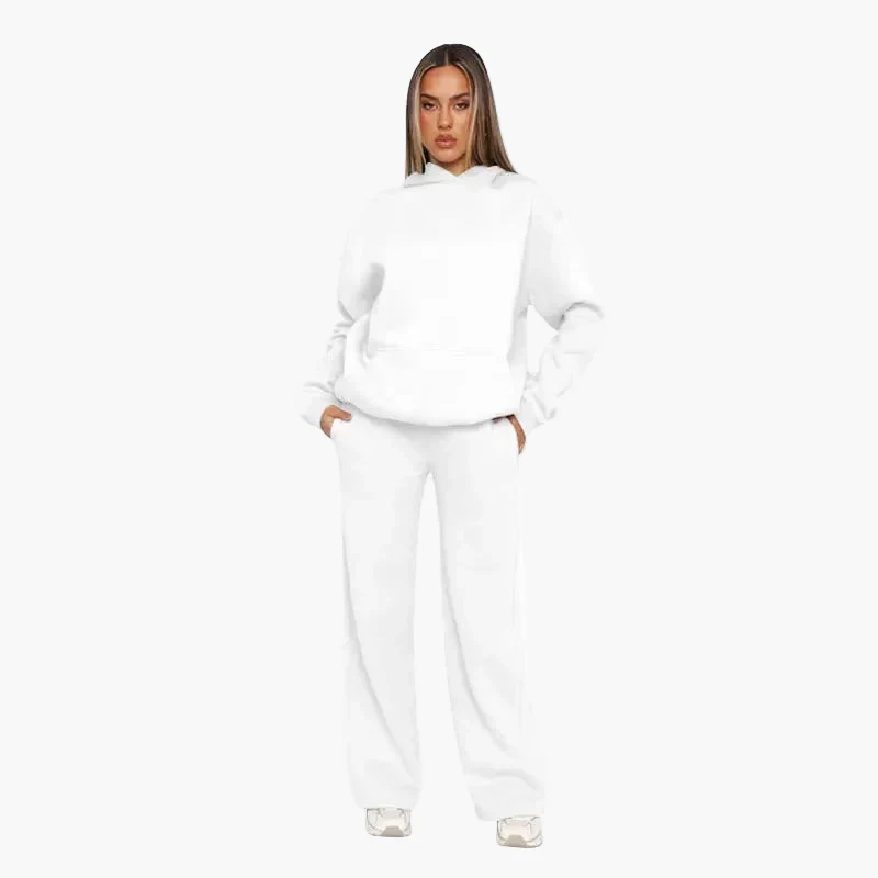 Damen Loungewear Set Kapuzenpullover und Weite Hose – Bequemes Freizeit Outfit - Image 5