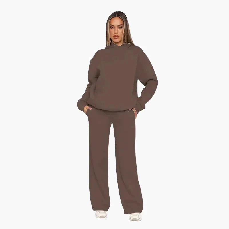 Damen Loungewear Set Kapuzenpullover und Weite Hose – Bequemes Freizeit Outfit - Image 6