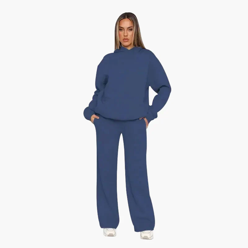 Damen Loungewear Set Kapuzenpullover und Weite Hose – Bequemes Freizeit Outfit - Image 7