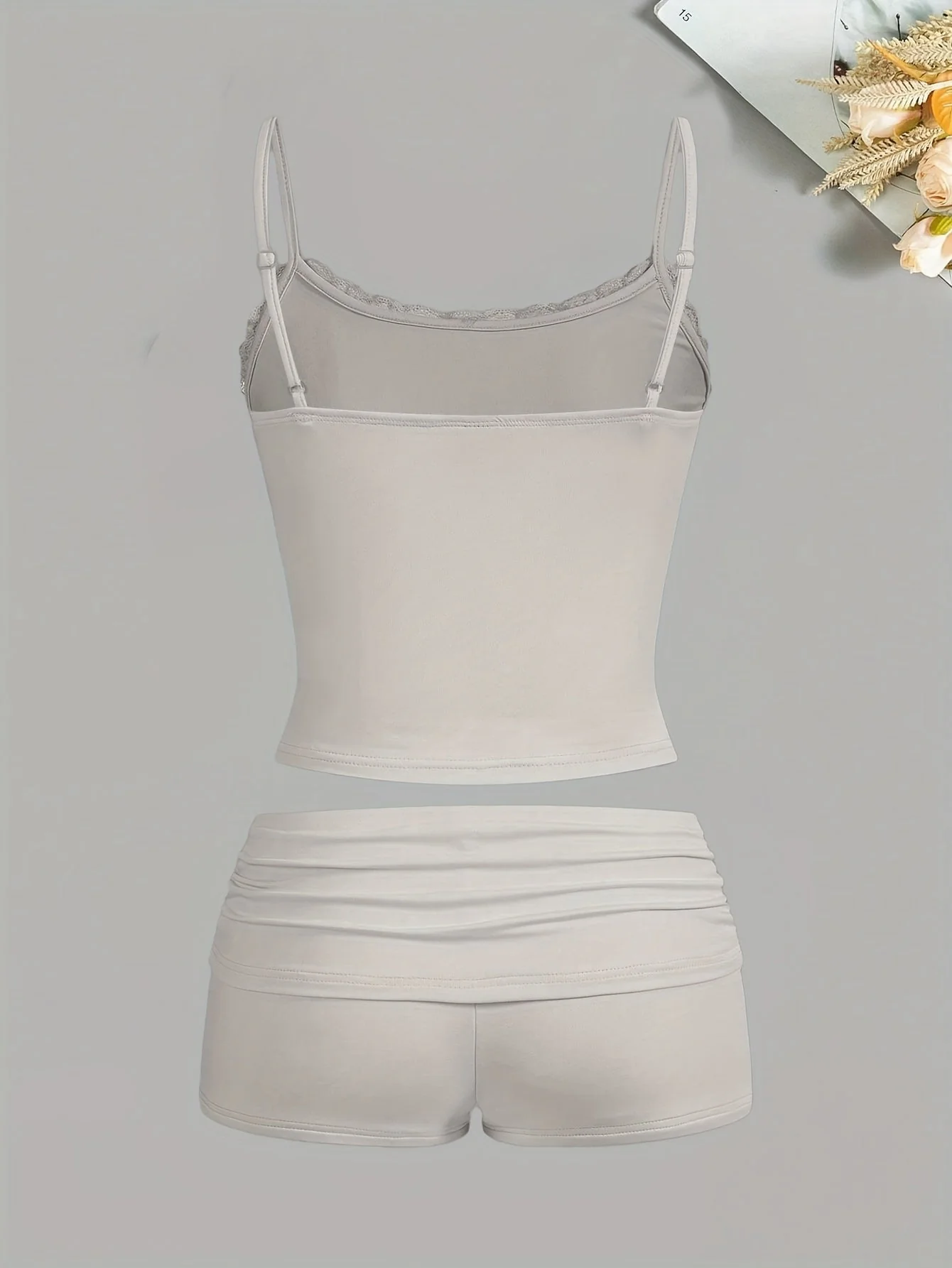 Damen Loungewear Set Zweiteiler – Elegantes Kurz-Top und Shorts für Frühling & Sommer - Image 8