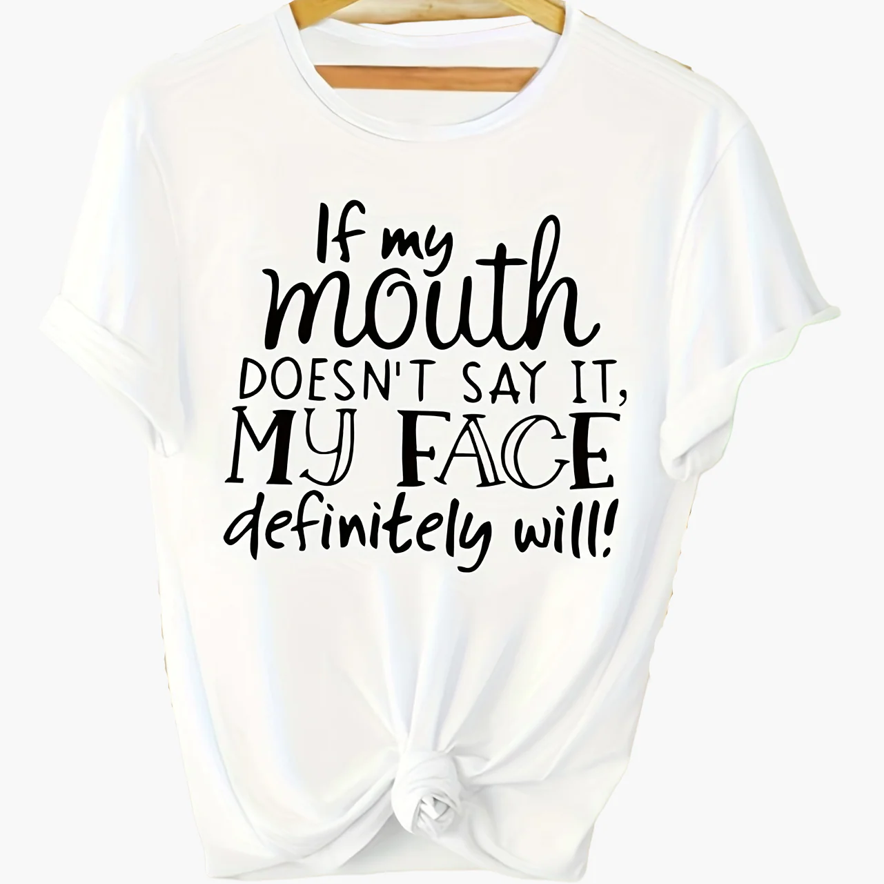 Damen Lustiges Statement T-Shirt mit Spruch – Lockeres Sommer Top für Alltag & Freizeit - Image 12