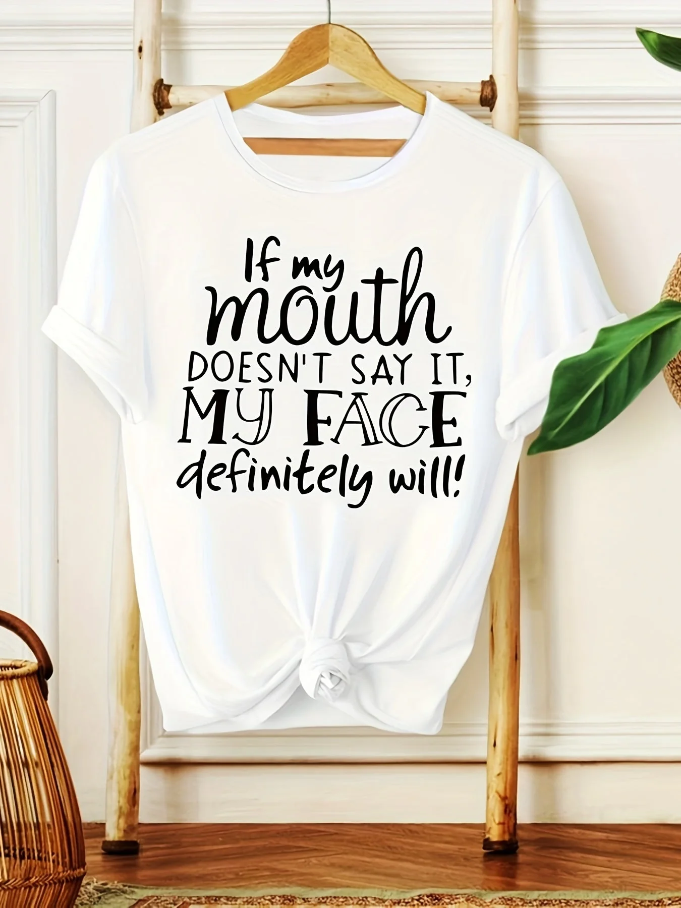 Damen Lustiges Statement T-Shirt mit Spruch – Lockeres Sommer Top für Alltag & Freizeit - Image 5