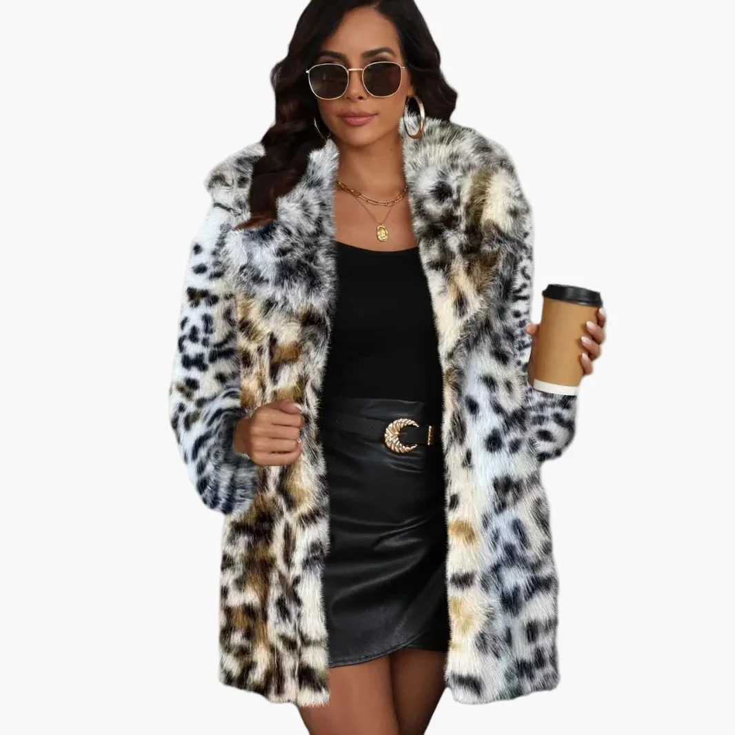 Damen Luxus Kunstpelzjacke – Eleganter Wintermantel für stilvolle Anlässe und Alltag - Image 5