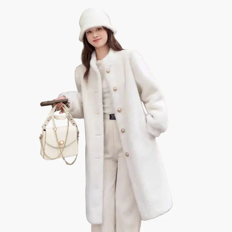 Damen Luxus Vintage Mantel – Eleganter Winter Style für Alltag und besondere Anlässe - Image 7
