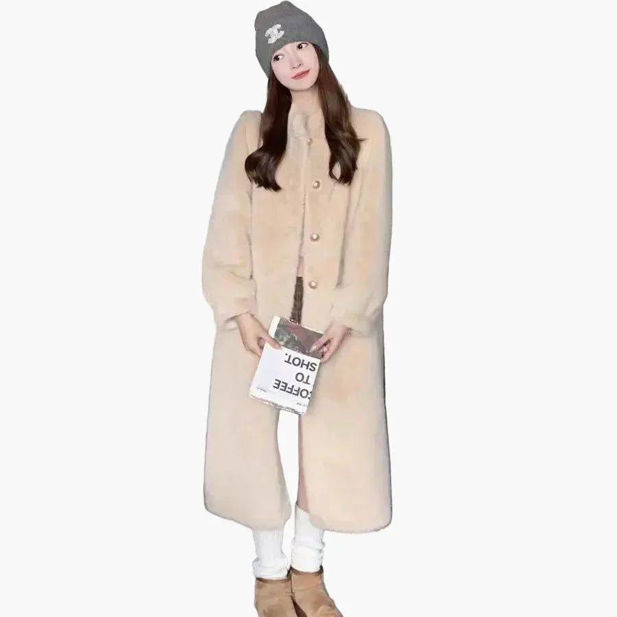 Damen Luxus Vintage Mantel – Eleganter Winter Style für Alltag und besondere Anlässe - Image 8