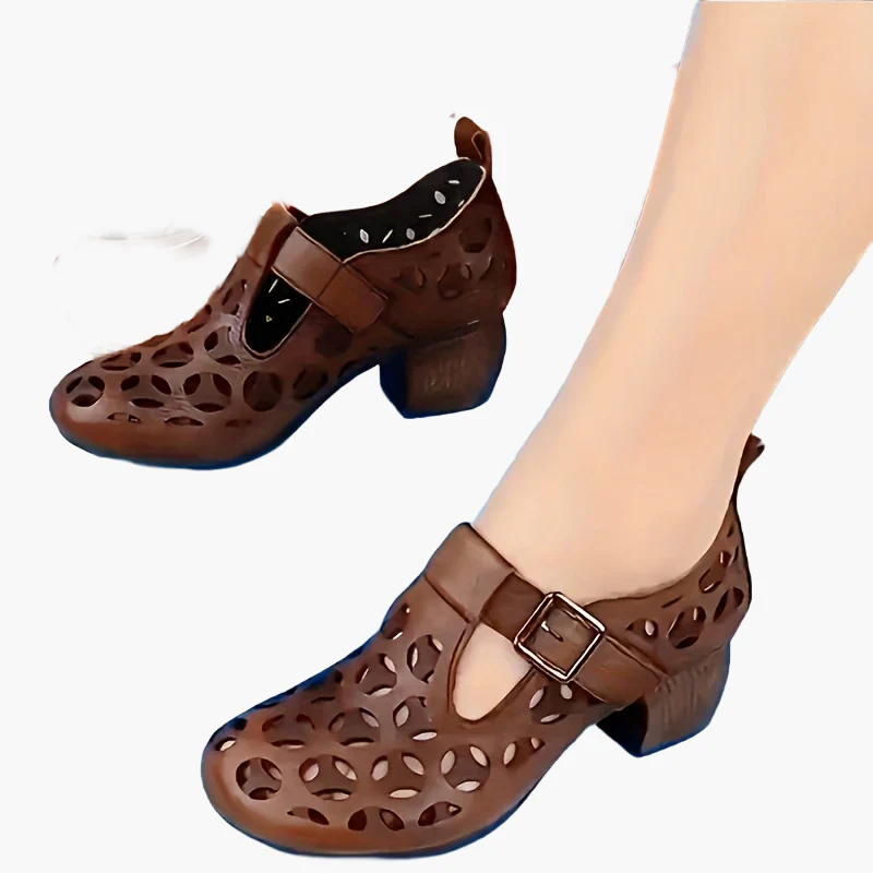 Damen Mary-Jane Blockabsatz Schuhe – Modisch mit Cut-Out-Design, Alltag & Freizeit - Image 5