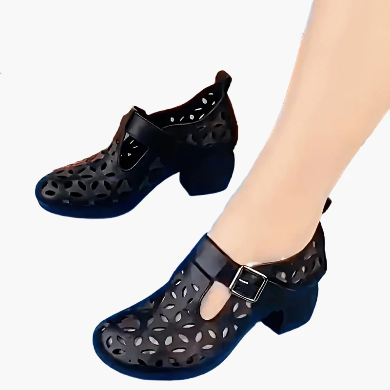 Damen Mary-Jane Blockabsatz Schuhe – Modisch mit Cut-Out-Design, Alltag & Freizeit - Image 6