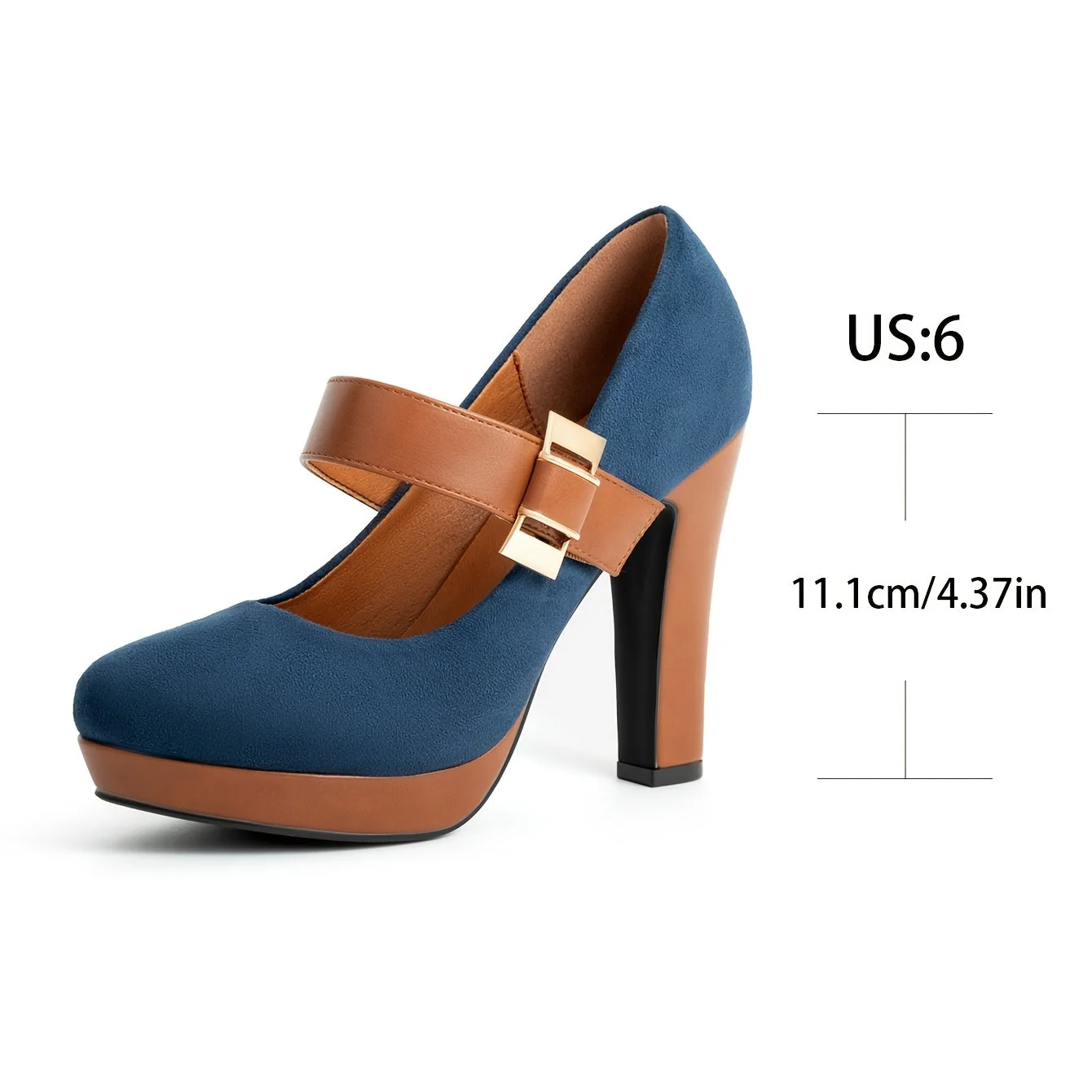 Damen Mary Jane High Heels mit Blockabsatz Elegant für Büro und Anlass - Image 6