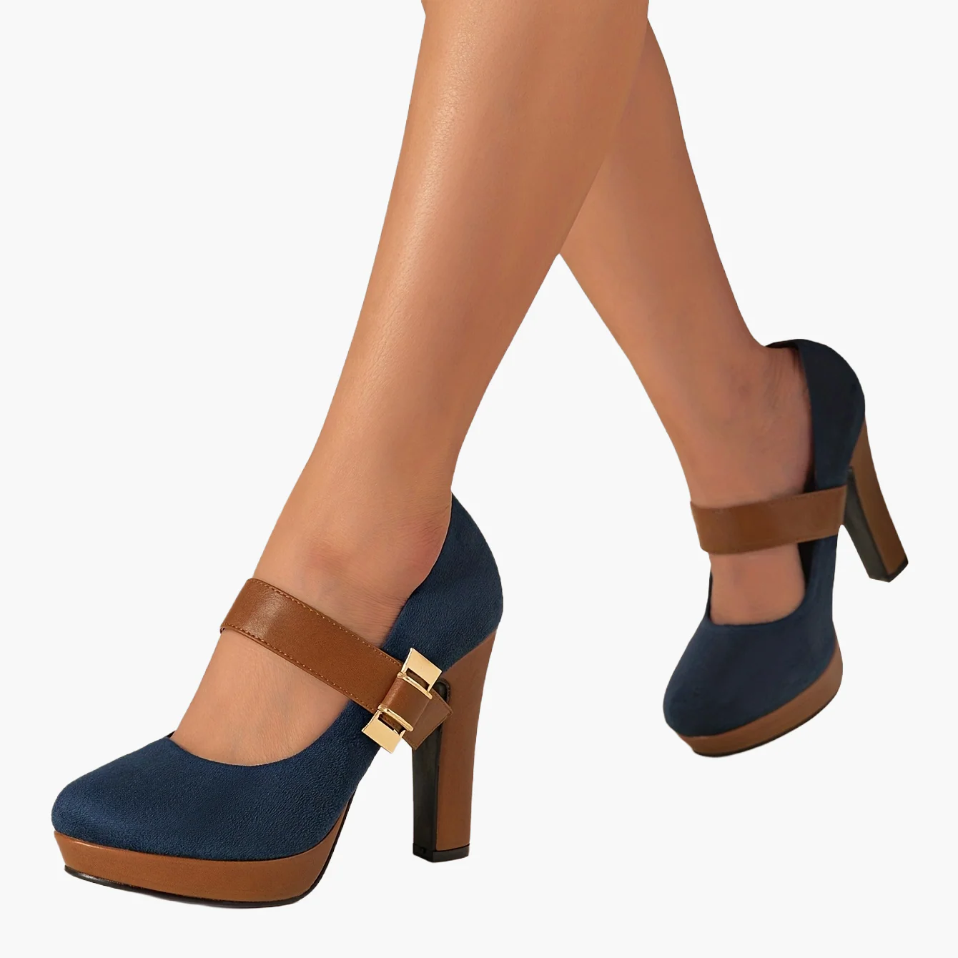 Damen Mary Jane High Heels mit Blockabsatz Elegant für Büro und Anlass - Image 7