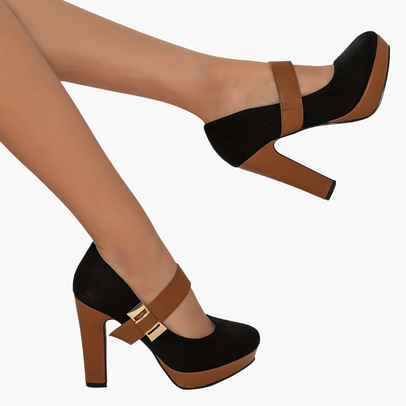 Damen Mary Jane High Heels mit Blockabsatz Elegant für Büro und Anlass - Image 8