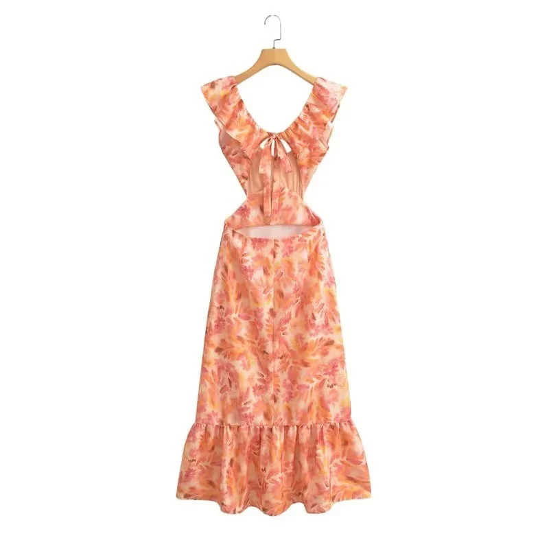 Damen Maxikleid mit Rüschen – Elegantes Partykleid und Sommerkleid im Boho-Stil - Image 2