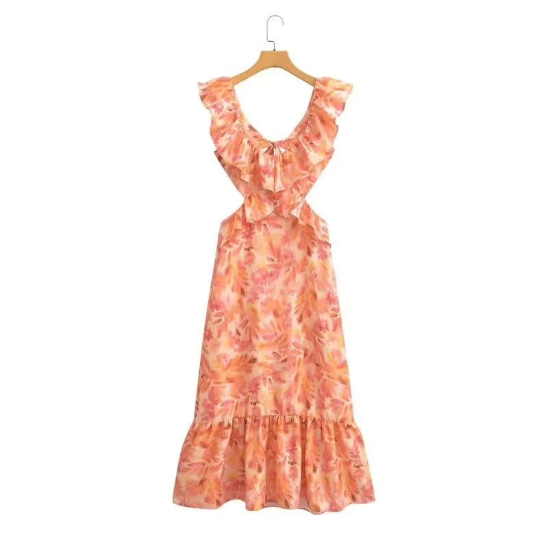 Damen Maxikleid mit Rüschen – Elegantes Partykleid und Sommerkleid im Boho-Stil - Image 9