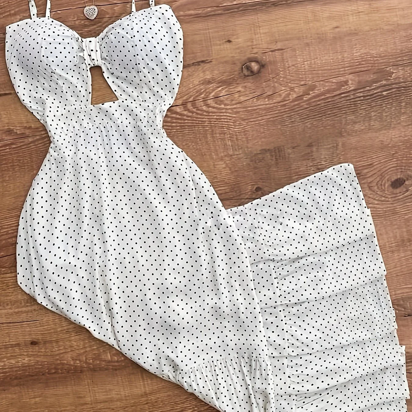 Damen Maxikleid mit Polka Dots und Rüschen – Elegantes Sommerkleid im Vintage-Stil für besondere Anlässe - Image 14