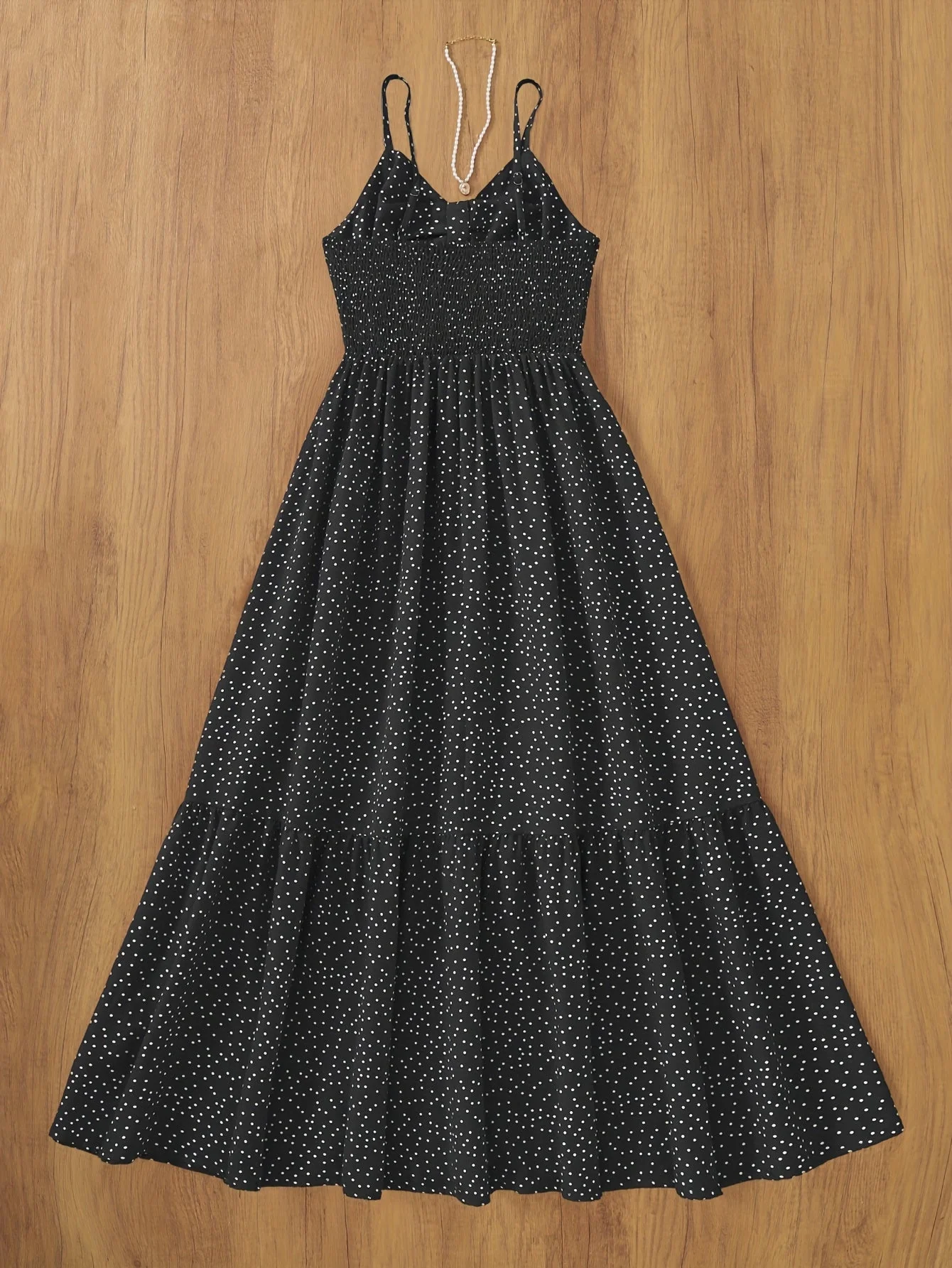 Damen Maxikleid mit Polka Dots und Rüschen – Elegantes Sommerkleid im Vintage-Stil für besondere Anlässe - Image 7