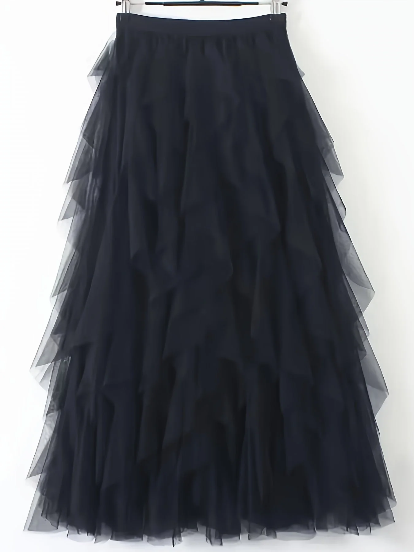 Damen Maxirock mit Rüschenlagen – Eleganter Tüllrock für festliche Anlässe - Image 8