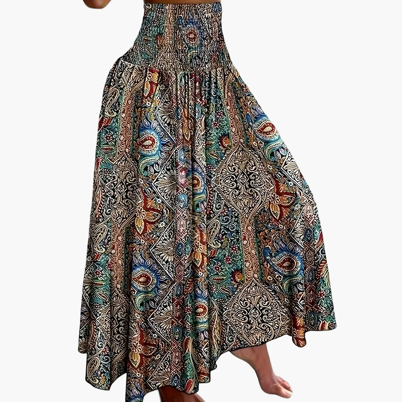 Damen Maxirock mit tropischem Blumenmuster – Eleganter Sommerrock für Freizeit und Urlaub - Image 12