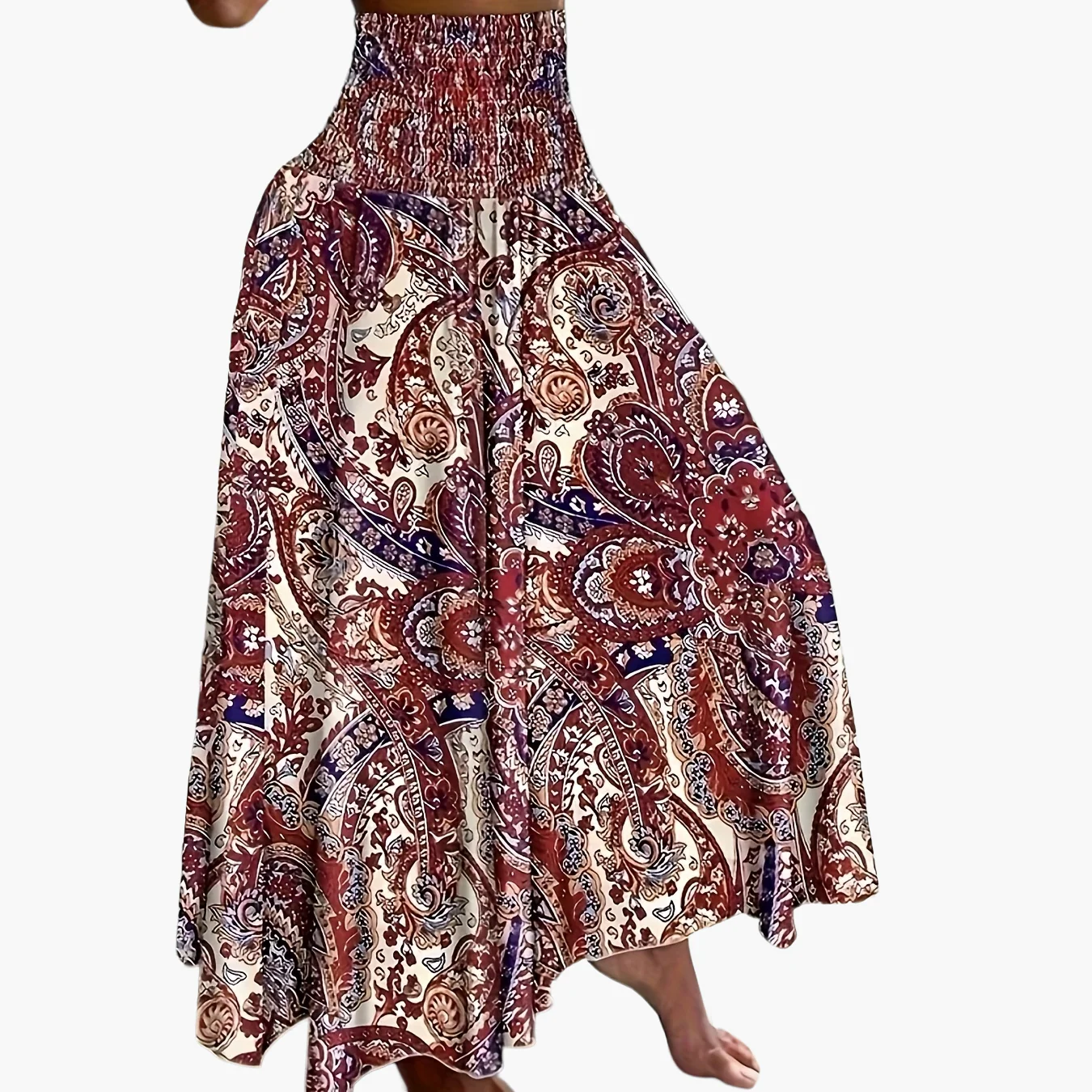 Damen Maxirock mit tropischem Blumenmuster – Eleganter Sommerrock für Freizeit und Urlaub - Image 16