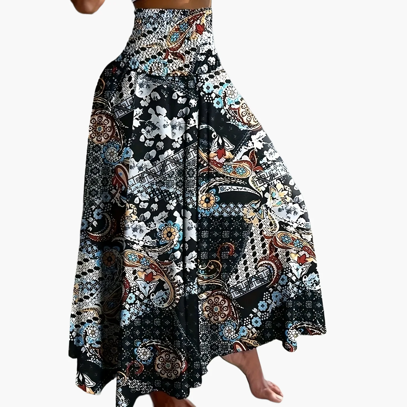 Damen Maxirock mit tropischem Blumenmuster – Eleganter Sommerrock für Freizeit und Urlaub - Image 19