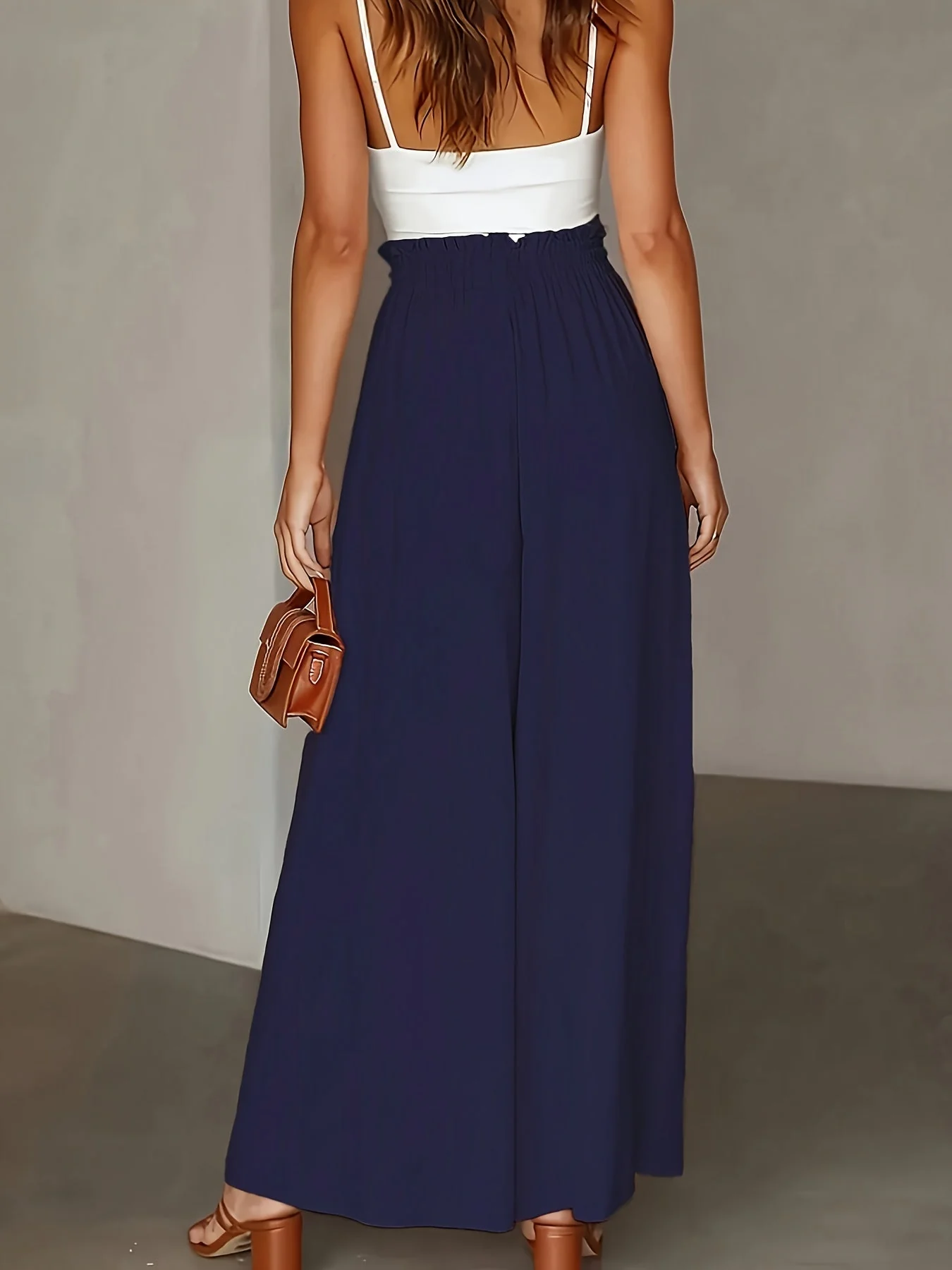 Damen Maxirock mit weitem Bein und Paperbag-Bund – Eleganter Freizeitstil für Frühling und Sommer - Image 8