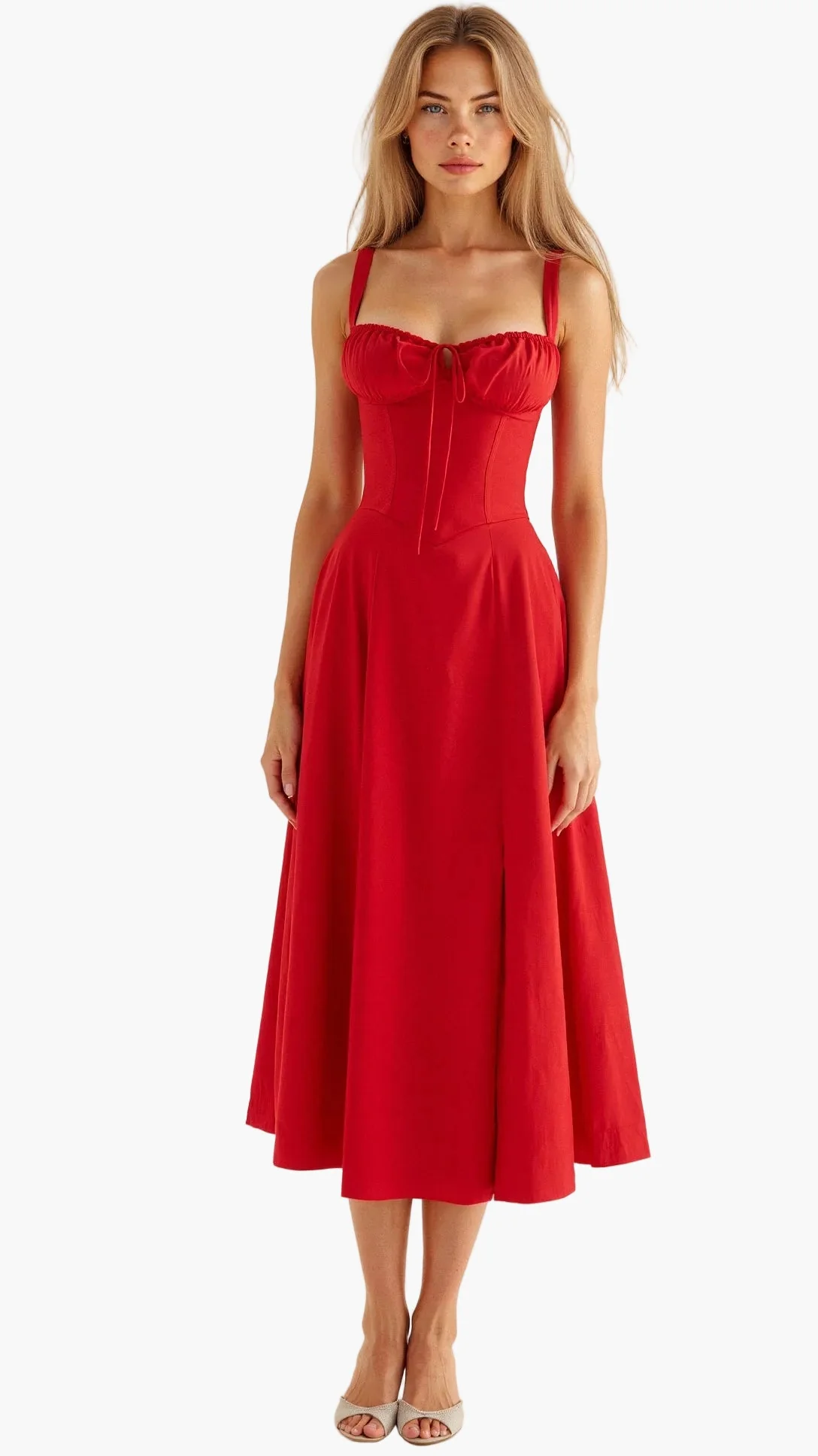 Damen Midikleid Korsettstil Floral – Feminines Sommerkleid für besondere Anlässe - Image 11