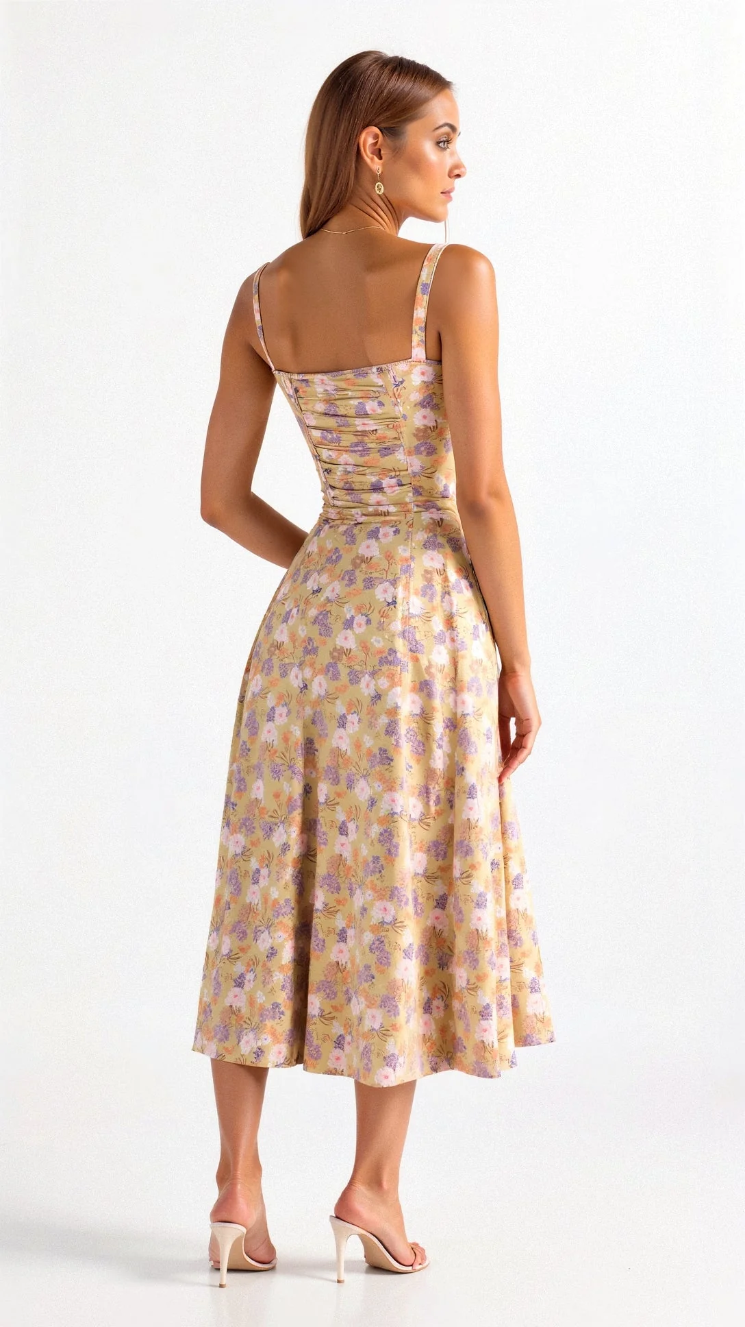 Damen Midikleid Korsettstil Floral – Feminines Sommerkleid für besondere Anlässe - Image 2