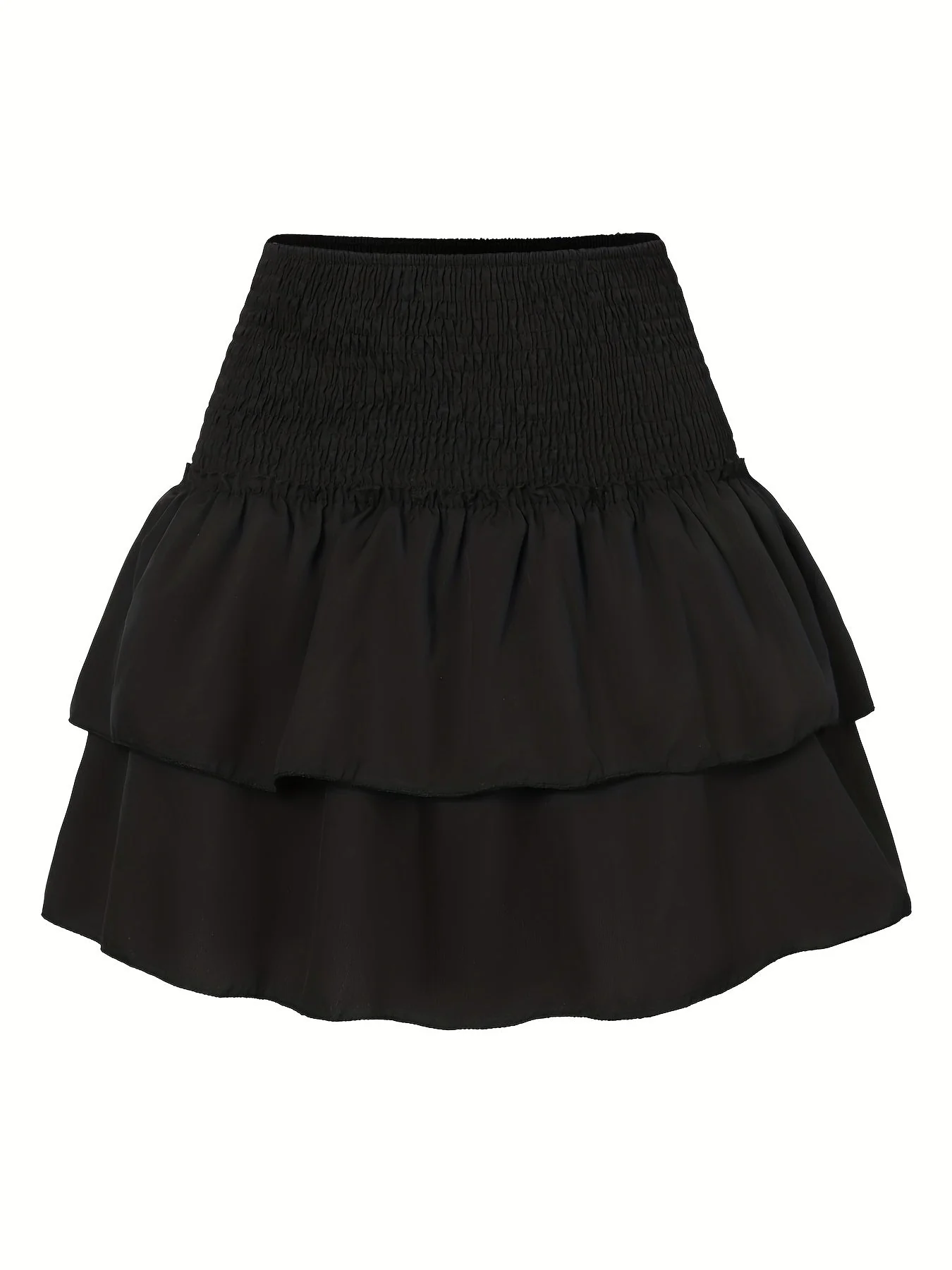 Damen Minirock mit tropischem Muster und Rüschen – Sommer, Elegant, Freizeit - Image 4