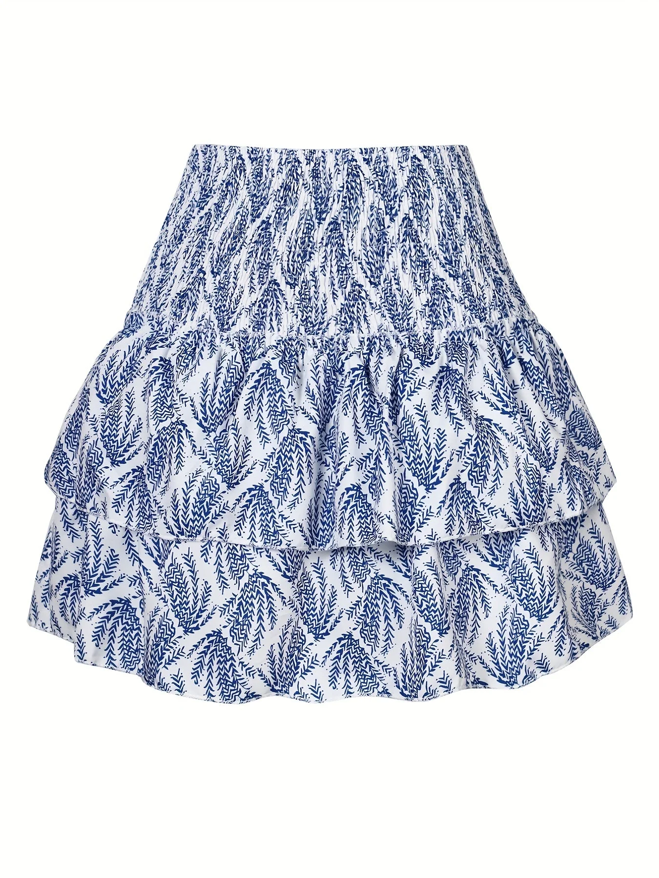Damen Minirock mit tropischem Muster und Rüschen – Sommer, Elegant, Freizeit - Image 5