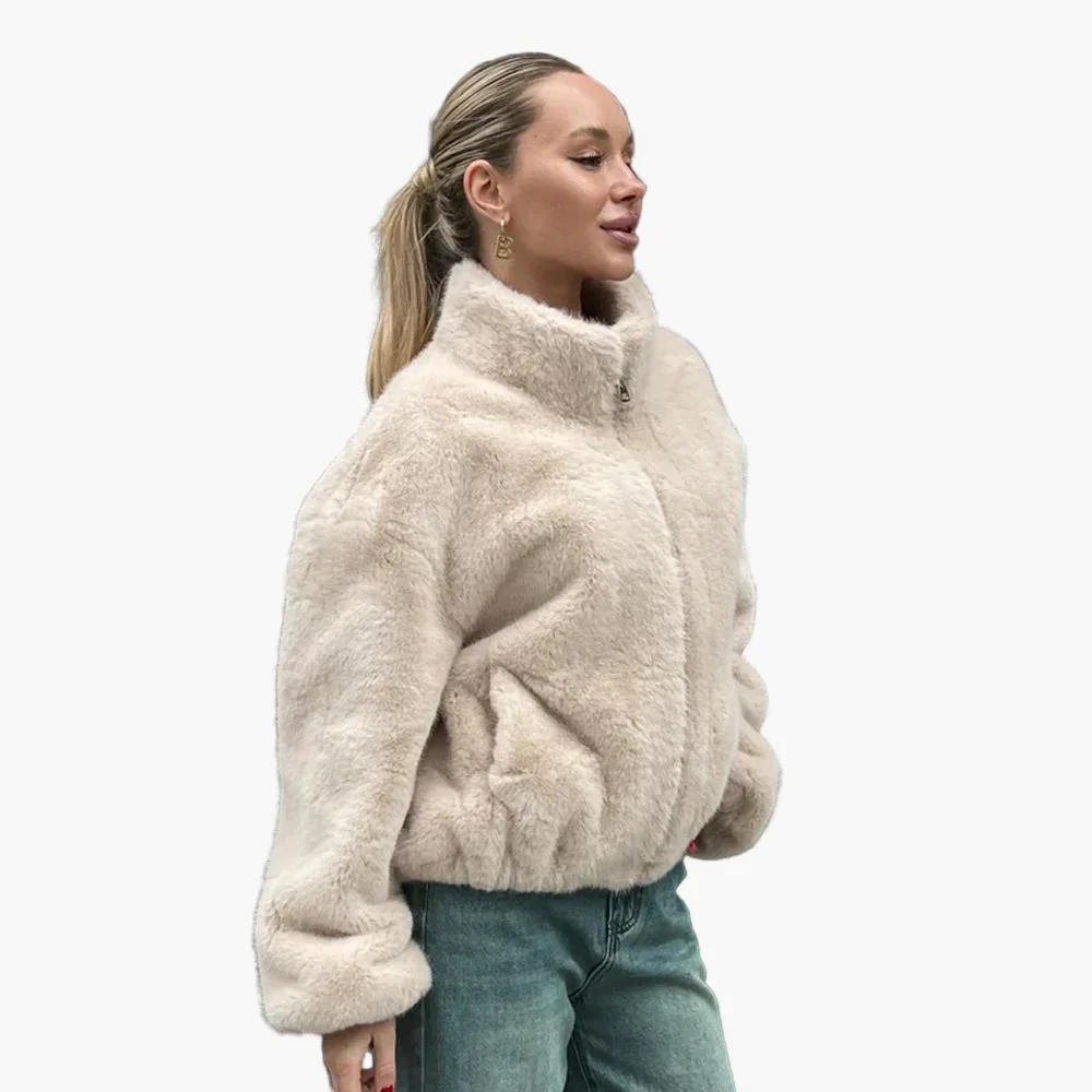 Damen Modische Kurzjacke mit Stehkragen – Eleganter Alltags-Look - Image 4