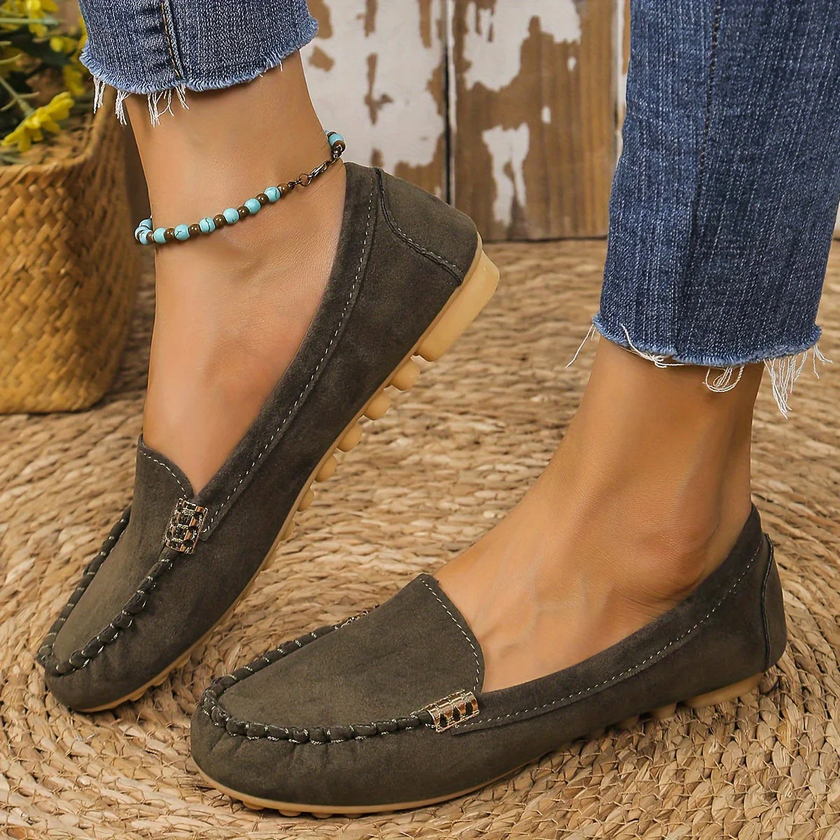 Damen Mokassin-Slipper für Alltag und Freizeit – Bequeme Loafer im modernen Stil - Image 3