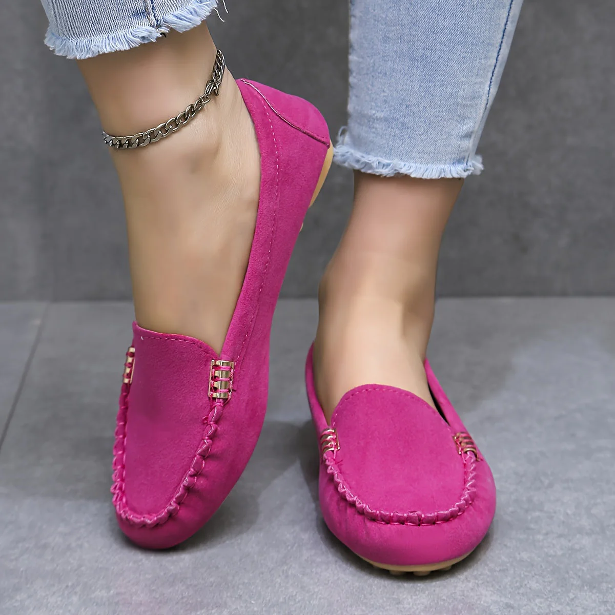 Damen Mokassin-Slipper für Alltag und Freizeit – Bequeme Loafer im modernen Stil - Image 4