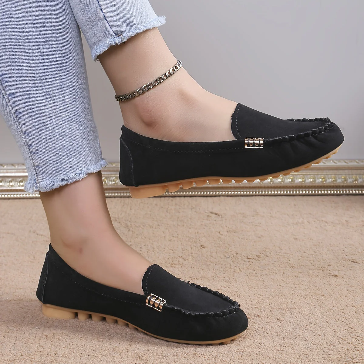 Damen Mokassin-Slipper für Alltag und Freizeit – Bequeme Loafer im modernen Stil - Image 7