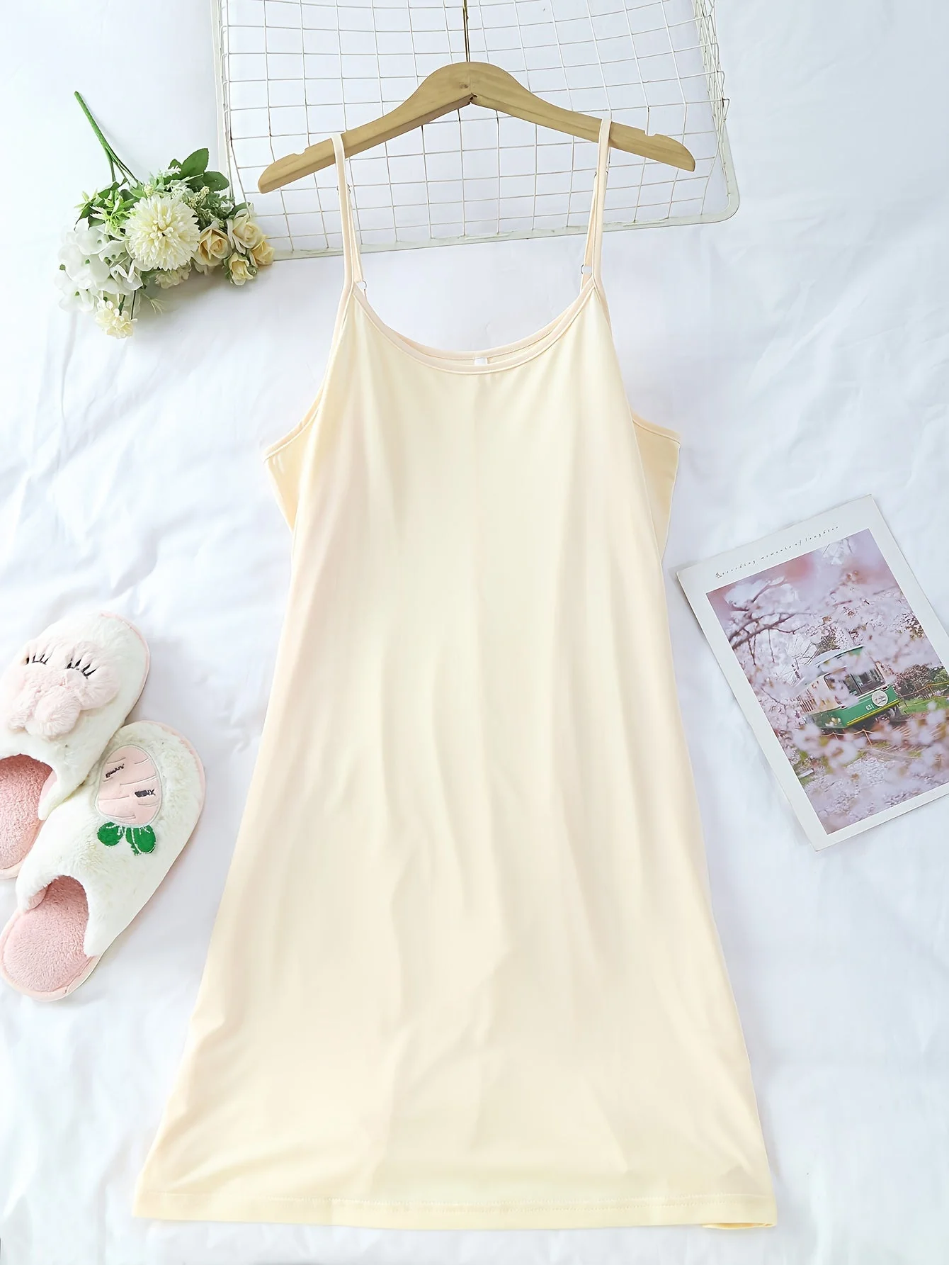 Damen Nachthemd Set – Elegantes Spaghettiträger Slip Kleid für Frühling und Sommer, 3er-Pack - Image 9