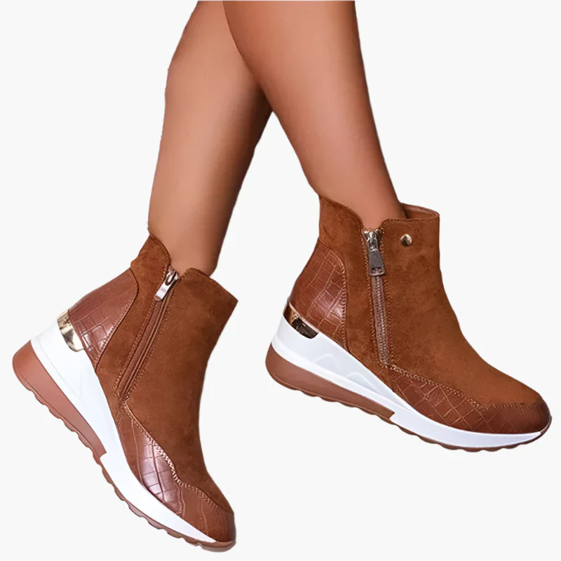 Damen Orthopädische Winterstiefeletten mit Keilsohle – Komfort und Stil für den Alltag - Image 4