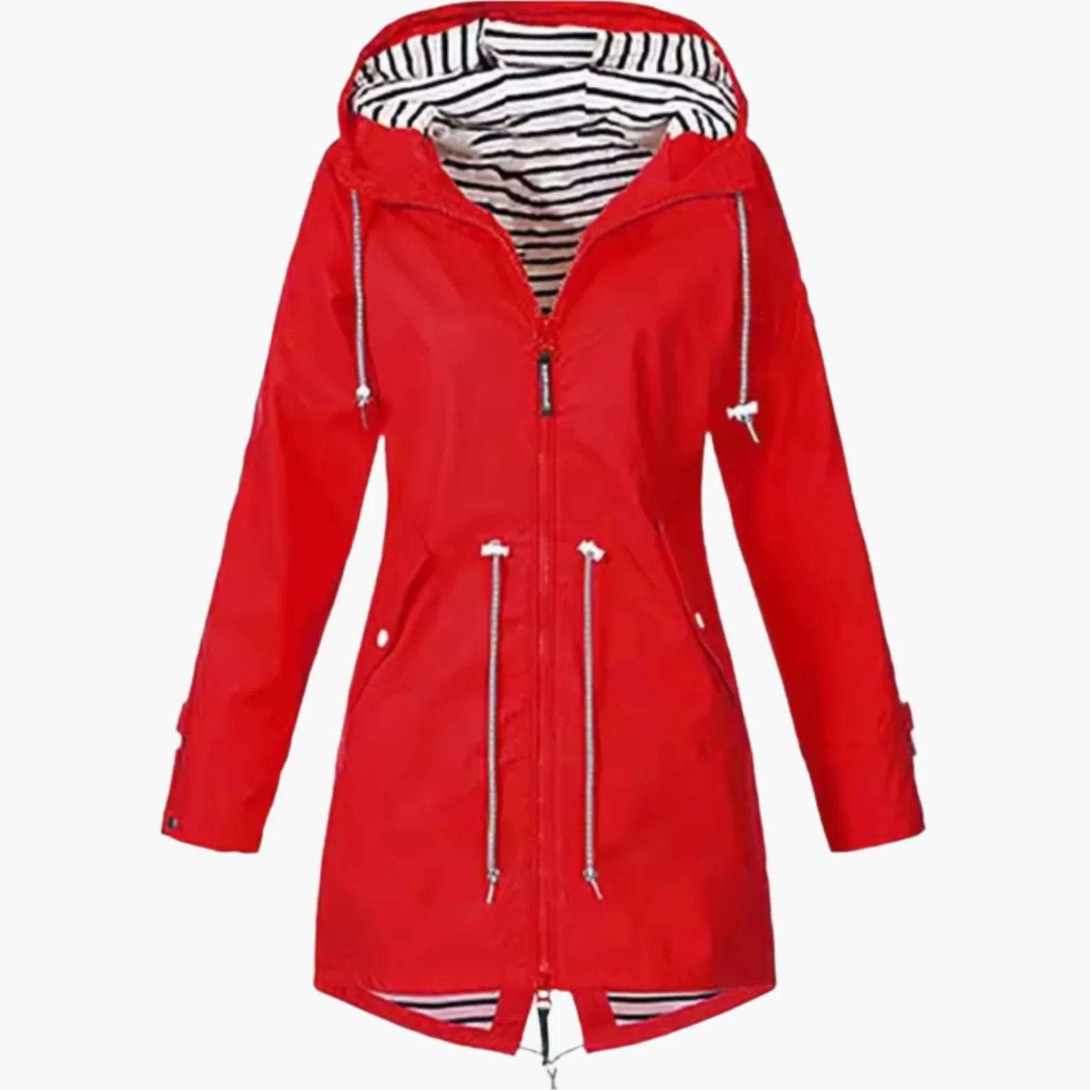 Damen Outdoor Regenjacke mit Kapuze – Wasserdichte Windjacke für Freizeit, Wandern & Alltag - Image 3