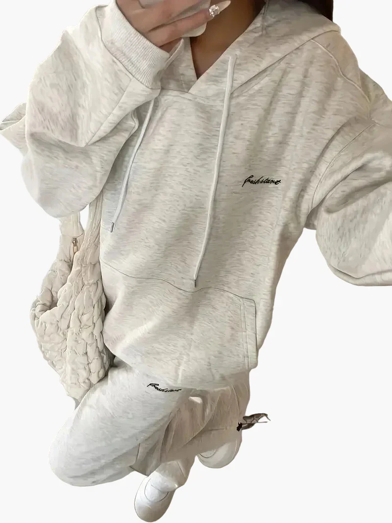 Damen Oversize Freizeit-Set Hoodie und Jogginghose – Komfortabler Streetstyle-Look - Image 3