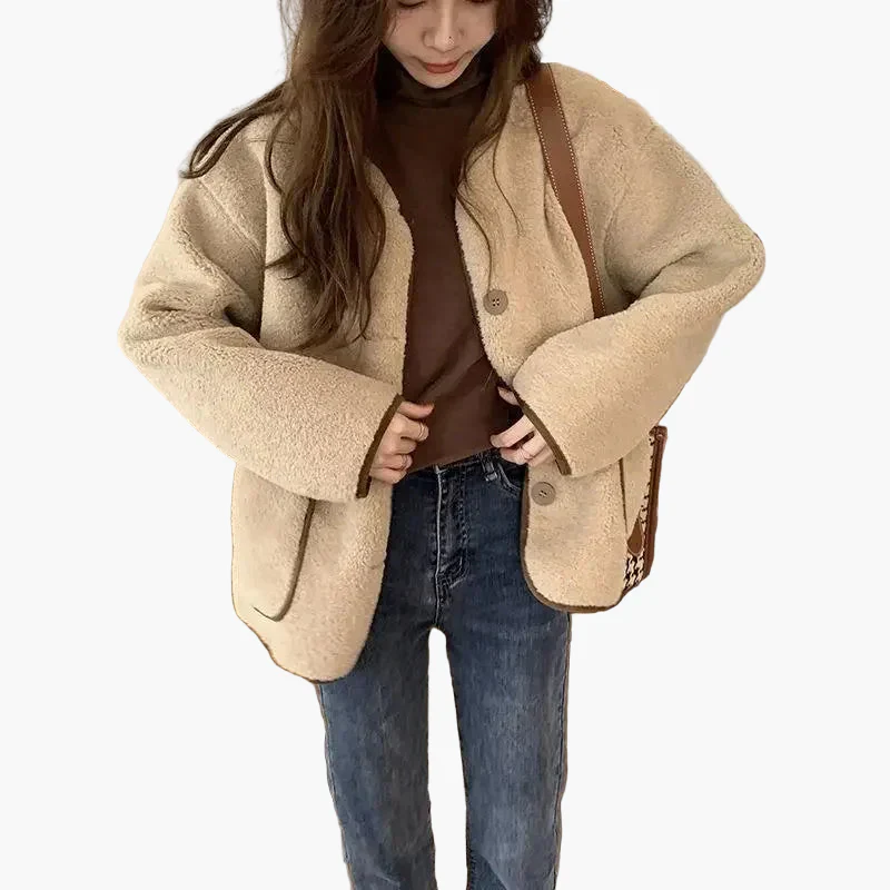 Damen Oversize Freizeitjacke im Streetstyle-Look – Lässige Übergangsjacke mit Knöpfen und Taschen - Image 2