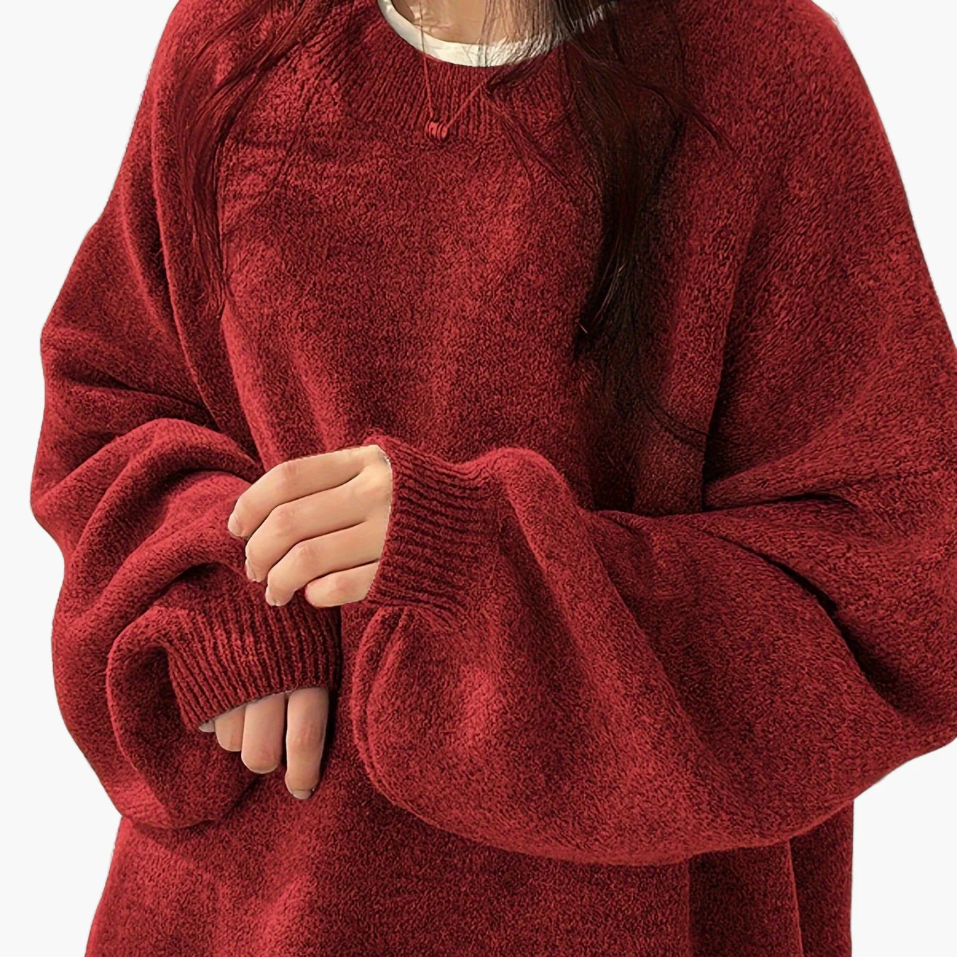 Damen Oversize Pullover Lässig Komfortable Freizeitmode - Image 14
